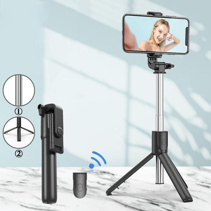 Tripod for selfie stick with Bluetooth remote control | Luvikno