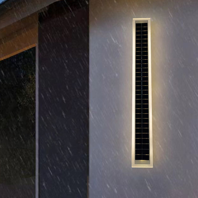 Minimalist Utendørs Solrektangulær Strip Vanntett Patio LED Vegglampe | Luvikno