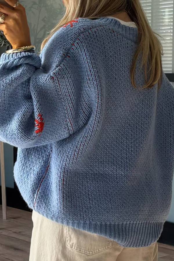 Luvik | Joulusukkahousut Pyöreäkauluksinen Pitkähihainen neule