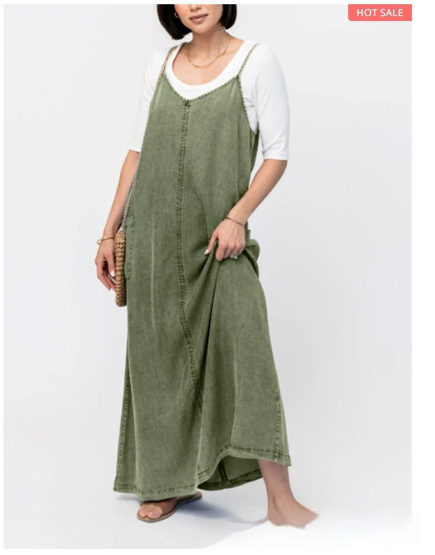 Luvik | Uusi Denim Henkari Vapaa-ajan Mekko