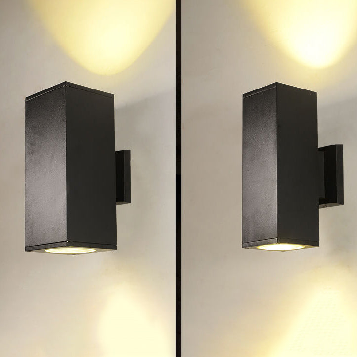 Moderne minimalistisk firkantet søyle LED lysende utendørs vanntett vegglampe | Luvikno