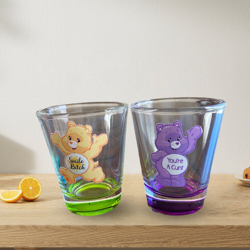 Swear Bears Shot Glasses Set, 6 Pieces | Luvikno