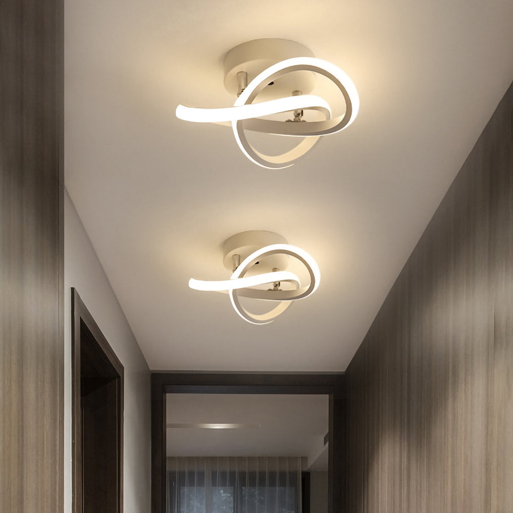 Taklampe med LED svart metallramme Luvikno