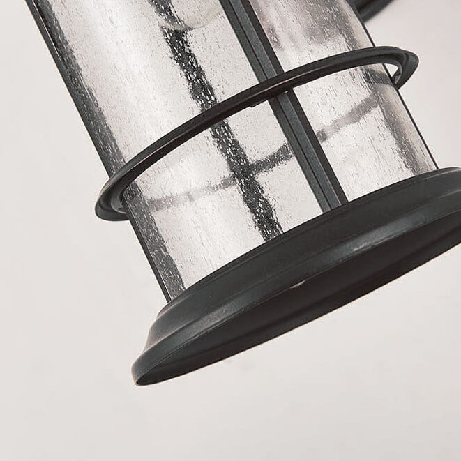Industrial Vintage Bubble Glass Column 1-Light Utendørs Vanntett Vegglampe | Luvikno