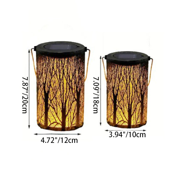 Moderne Art Deco Sol Sylinder Skjelett Lantern Jern LED Utendørs Landskapslys For Hage | Luvikno