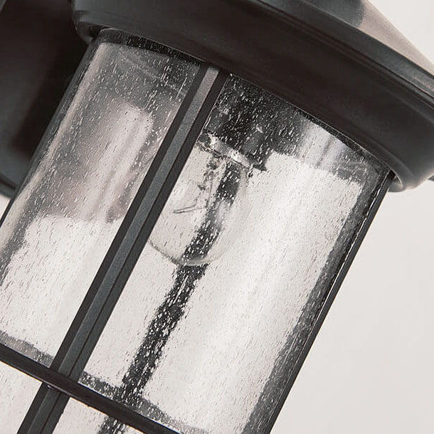 Industrial Vintage Bubble Glass Column 1-Light Utendørs Vanntett Vegglampe | Luvikno