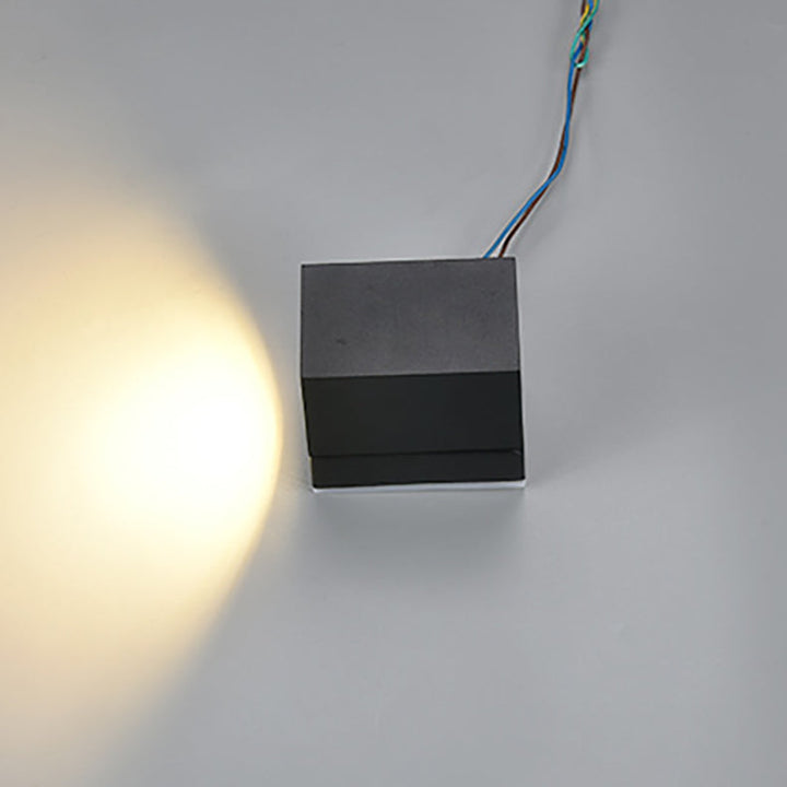 Moderne Enkelthet Vanntett Justerbar Vinkel Kvadrat Aluminium LED Vegglampe For Utendørs Terasse | Luvikno