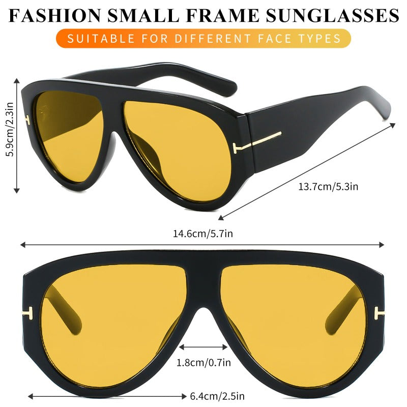Oversized UV400 Aviator Solbriller Luvikno