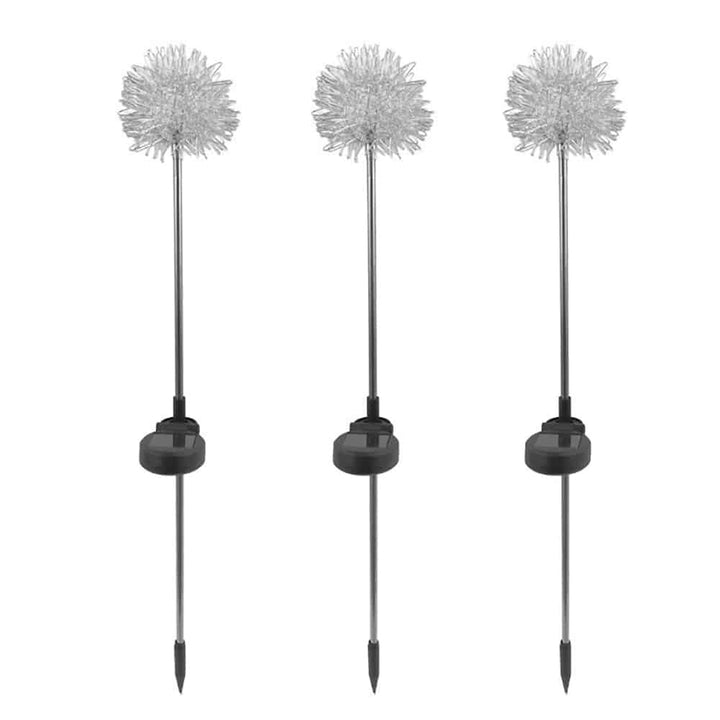 Solar LED Hage Lys (2 stk) Løvetann Design med Spike | Luvikno