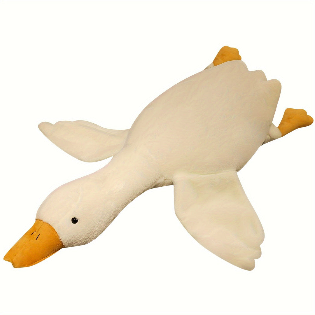 Soft White Duck Plush Toy - Large Swan/Gander Toy, Fluffy Floor Mat for Nursery and Home Decor | Luvikno