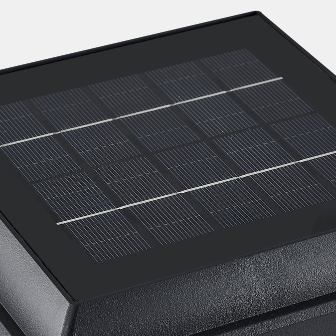 Moderne Minimalistisk Firkantet Sylinder Solvannett ABS PC LED Utendørs Lys For Hage | Luvikno