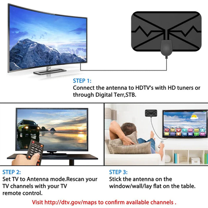 2023 oppgradering DIGITAL HDTV ANTENNE 4K | Luvikno