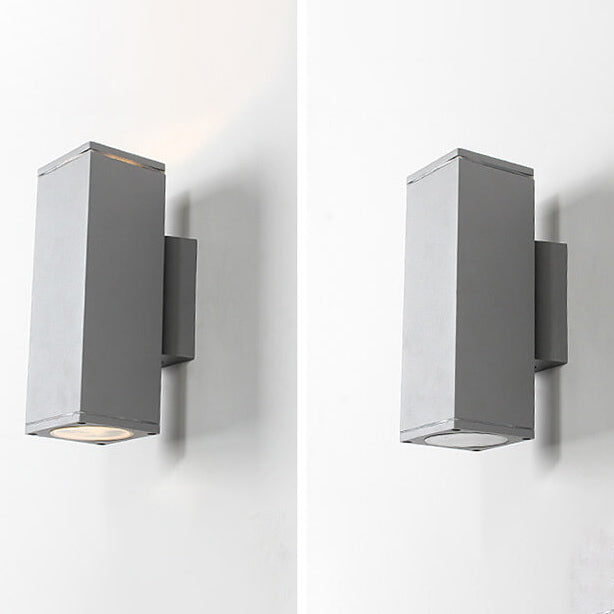 Moderne minimalistisk firkantet søyle LED lysende utendørs vanntett vegglampe | Luvikno