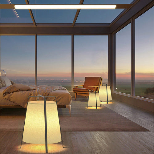 Moderne Minimalistisk Lang Rektangulær Aluminium PC LED Takmontert Lys For Utendørs Patio | Luvikno