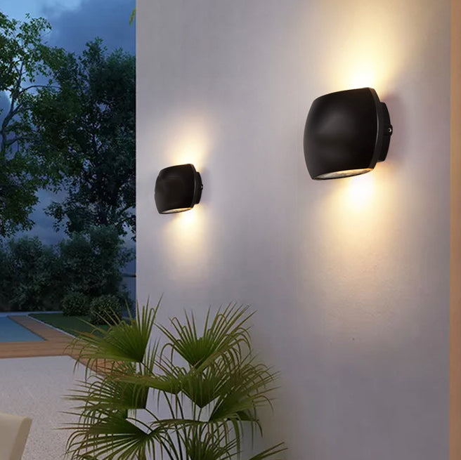 Moderne Industriell Halvsirkel Aluminium LED Utendørs Vegglampe For Hage | Luvikno