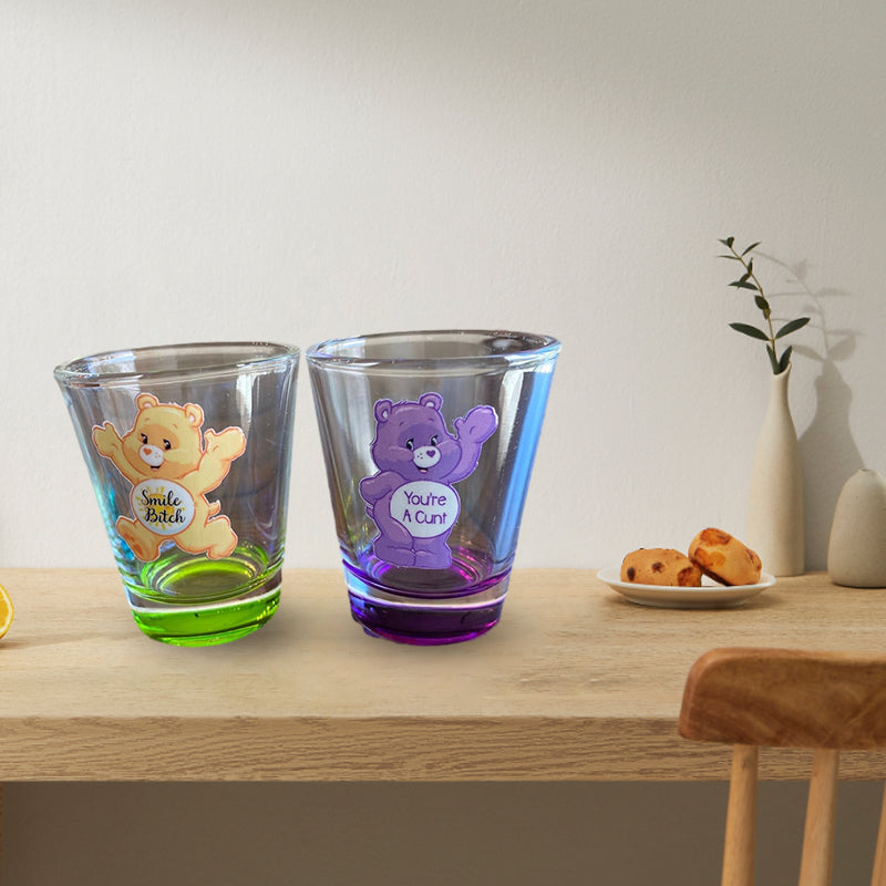 Swear Bears Shot Glasses Set, 6 Pieces | Luvikno