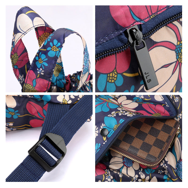 Samlebar trykt nylon ryggsekk med snor | Luvikno