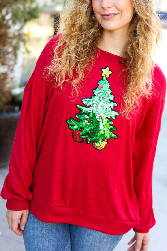 Luvik | Julegran Fest Bånd Fritid Avslappende Sweatshirt