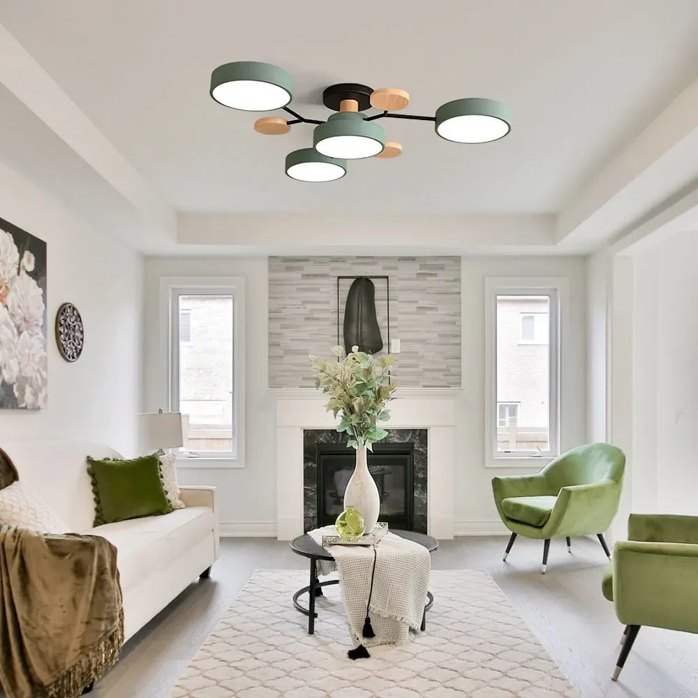 Taklampe Modern LED Flush Mount Chandelier Luvikno