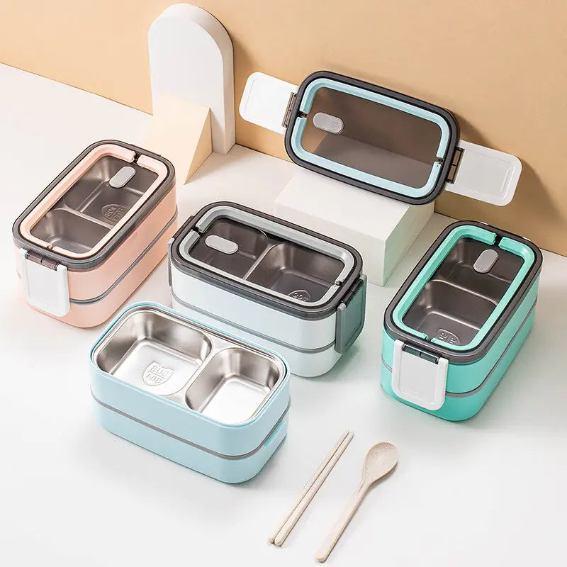 MealMate - Trendy 2-Lags RVS Lunsjboks Luvikno
