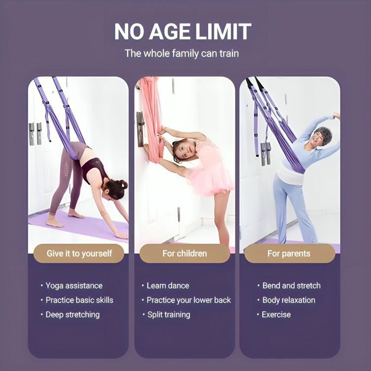 Luvikno | LuxAura AeroStretch Aerial Yoga Rope | Høy-kvalitets, fleksibel tau for opphengt yoga med optimal støtte og komfort