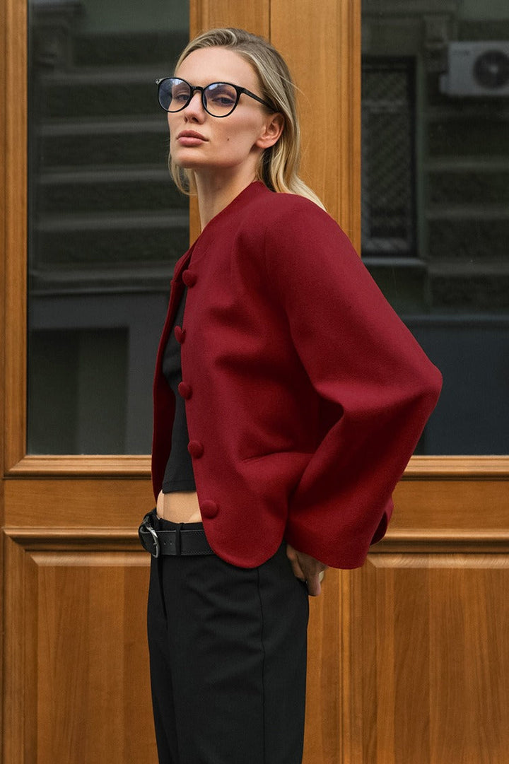 Luvik | Rød Ull Blazer