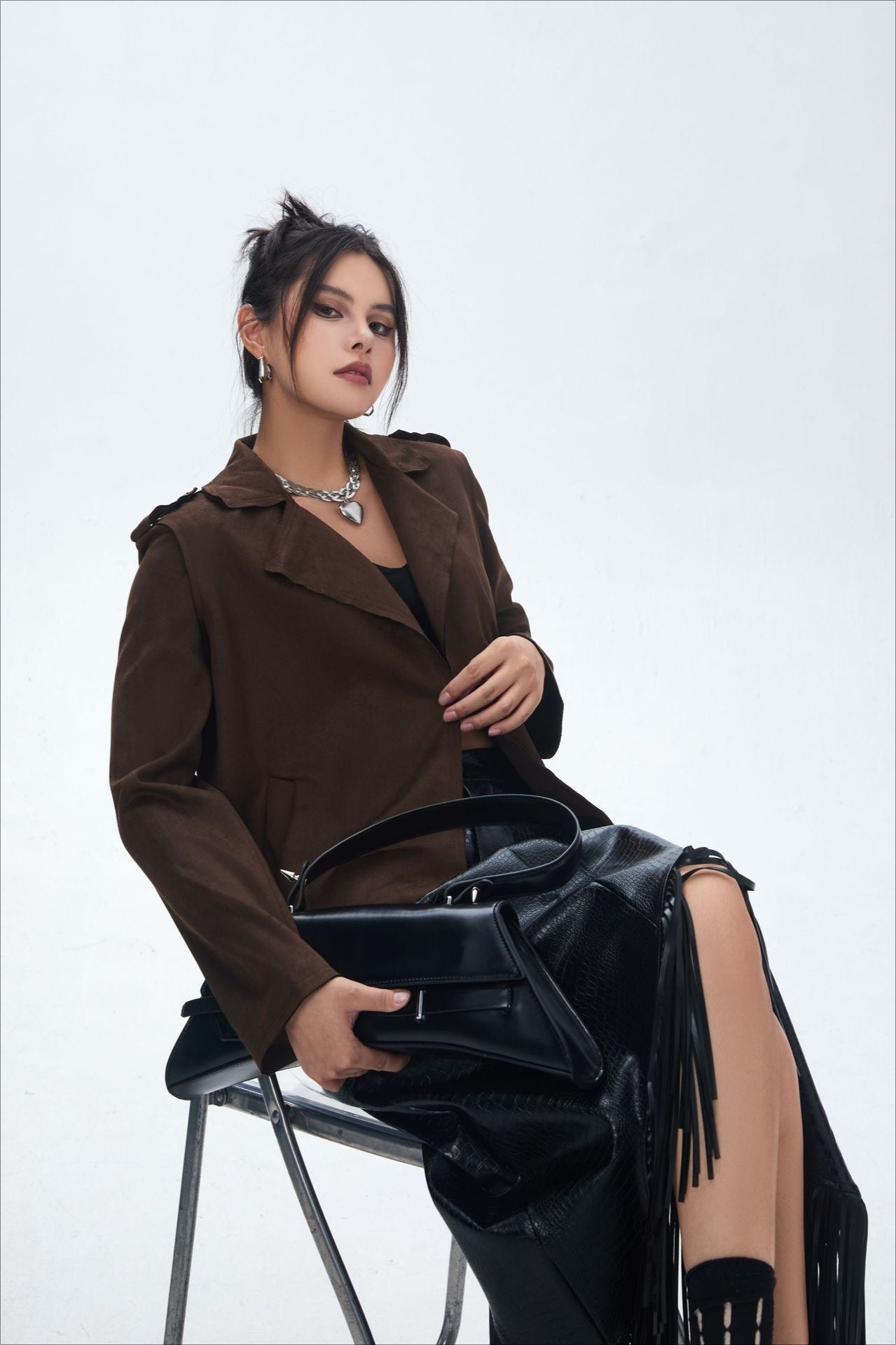 Luvik | Avoin etu Biker-takki