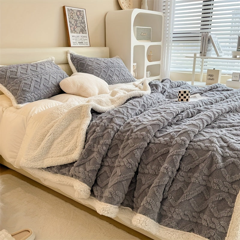 Luvikno | Vintage Luxe Reversibel Fleece Teppedekke - Essensielt for Vinter