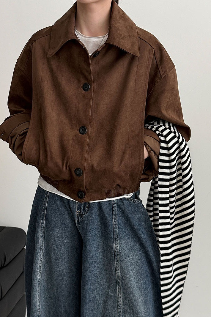 Luvik | Nubuck-läpälapeli takki