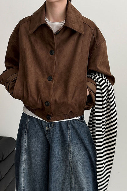 Luvik | Nubuck-läpälapeli takki