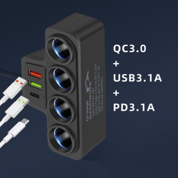 VoltMaxx 7-i-1 PowerHub — Lader alle enheter samtidig og vær trygt og stressfritt tilkoblet til enhver tid | Luvikno