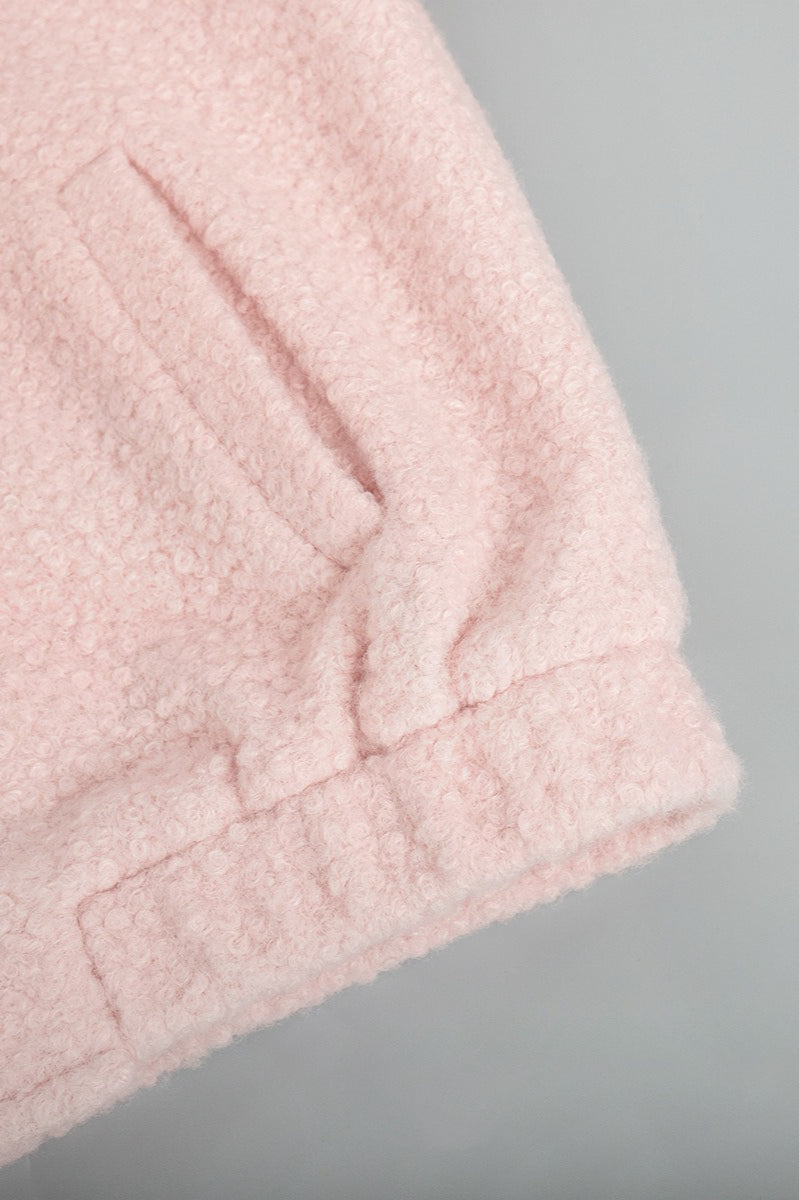 Luvik | Vaaleanpunainen tekoturkis lyhyt takki