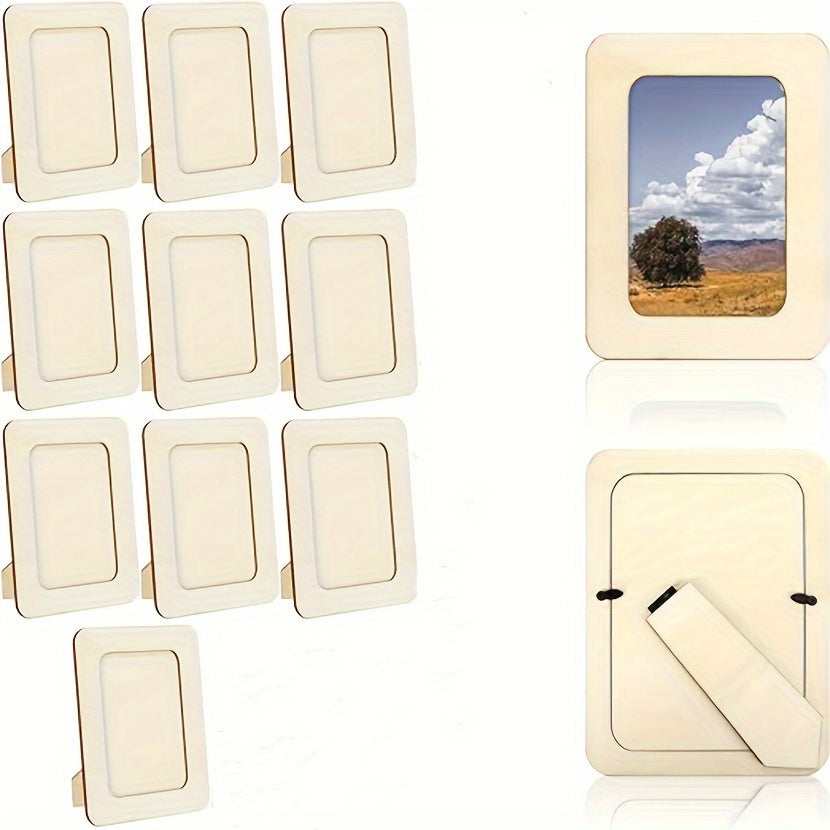 CreativeFrame – Sett med 10 DIY fotorammer Wood Luvikno