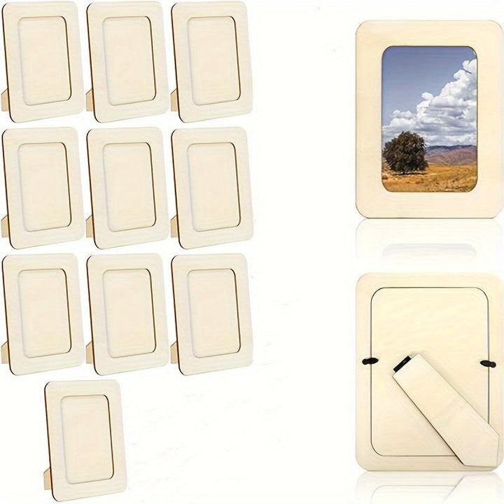 CreativeFrame – Sett med 10 DIY fotorammer Wood Luvikno