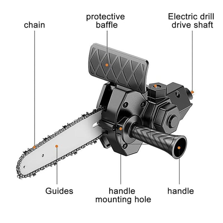 Luvikno | 6 Tommers Elektrisk Drill Modifisert Til Elektrisk Kjedesag Drill Vedlegg