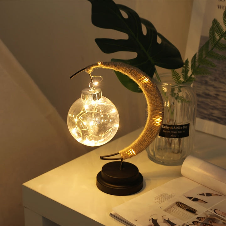 MoonGlow Lampe - Stilig Smijern LED Bordlampe Luvikno