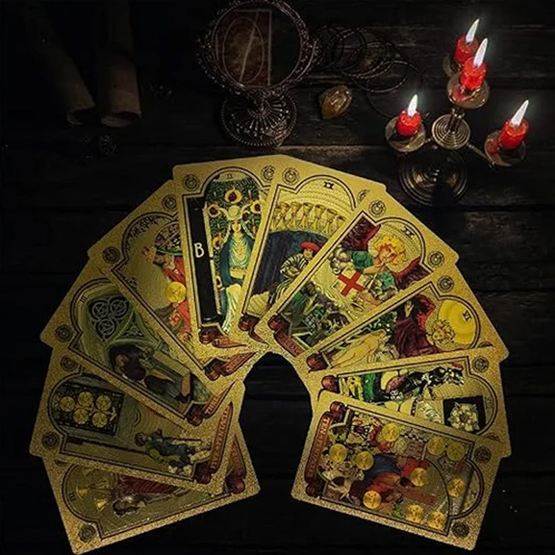 Luvikno | Utforsk den mystiske verden av tarot Gullfarget tarot