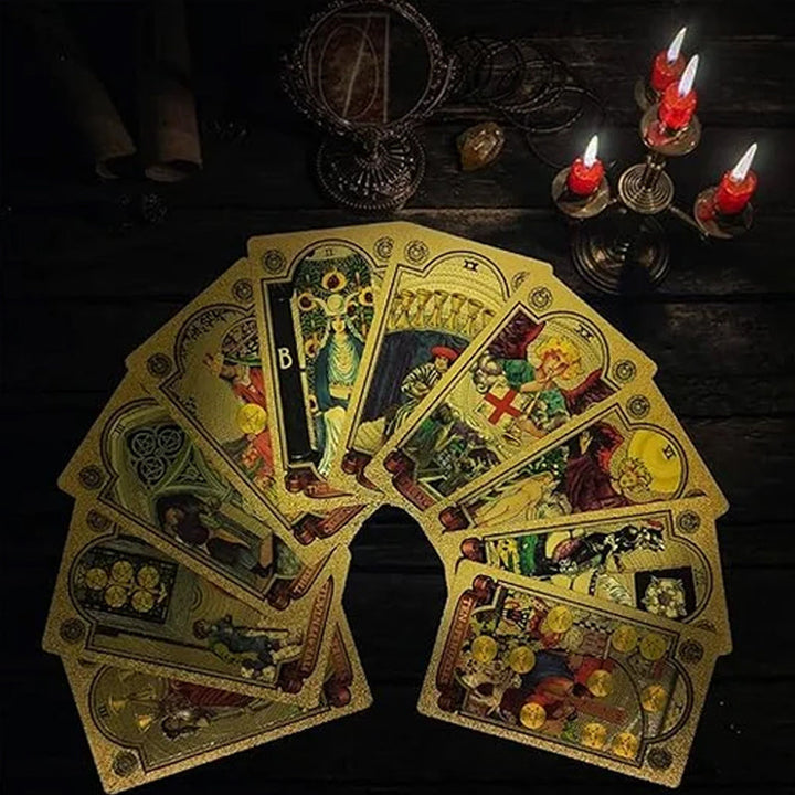 Luvikno | Utforsk den mystiske verden av tarot Gullfarget tarot