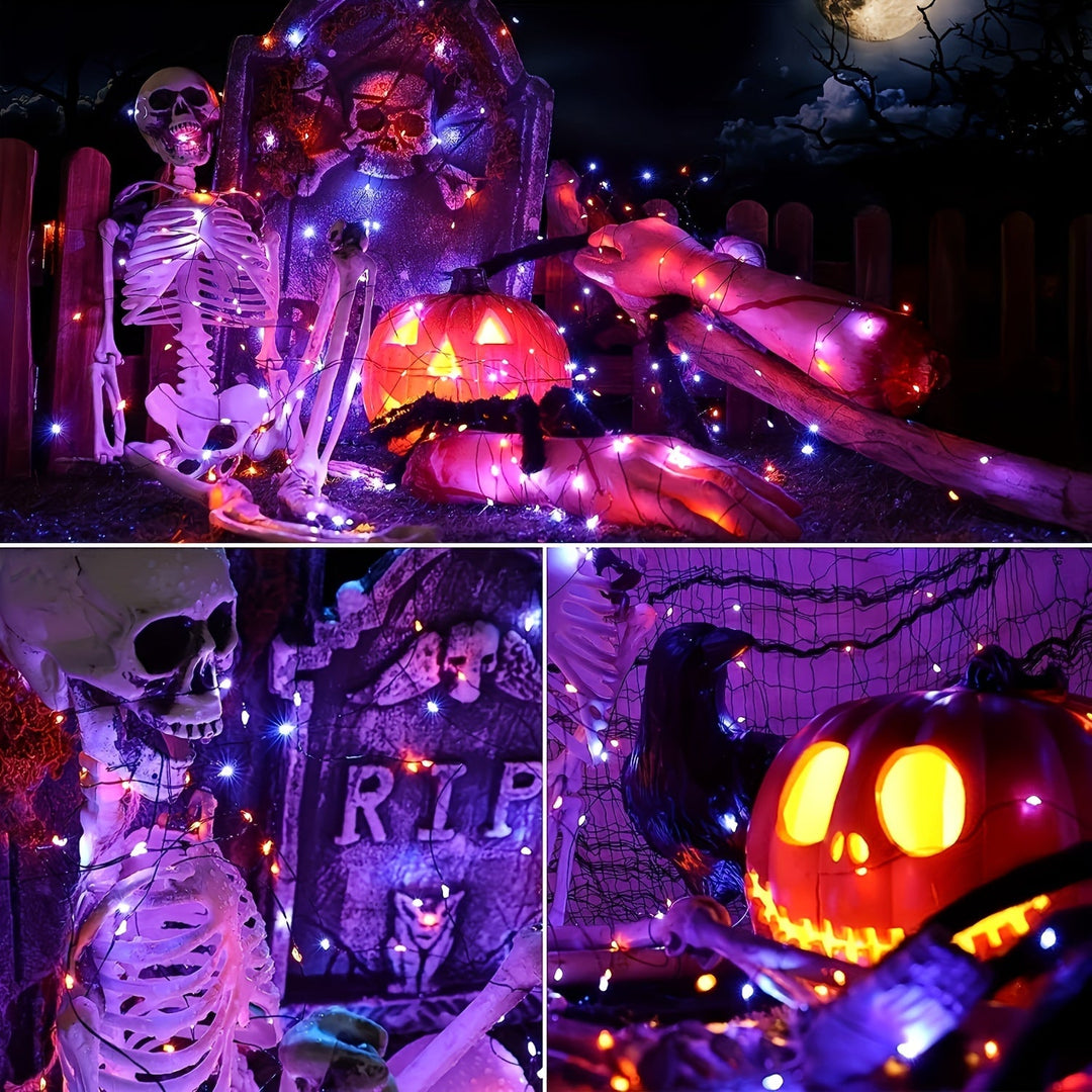 Fairy Lights Solar Utendørs Halloween Lyskjede Luvikno