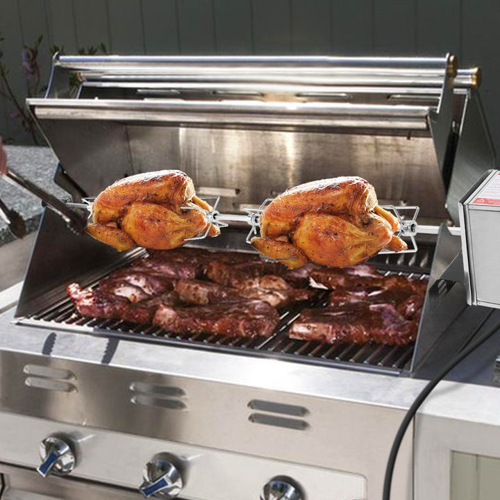 BBQ Grill Spydere Rustfritt Stål Motor 4x Kjøttnål | Luvikno