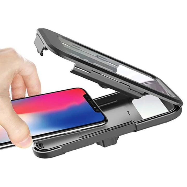 RideCharge Pro – Vanntett telefonholder med USB og 15W trådløs lading for sykkel og el-sykkel | Luvikno