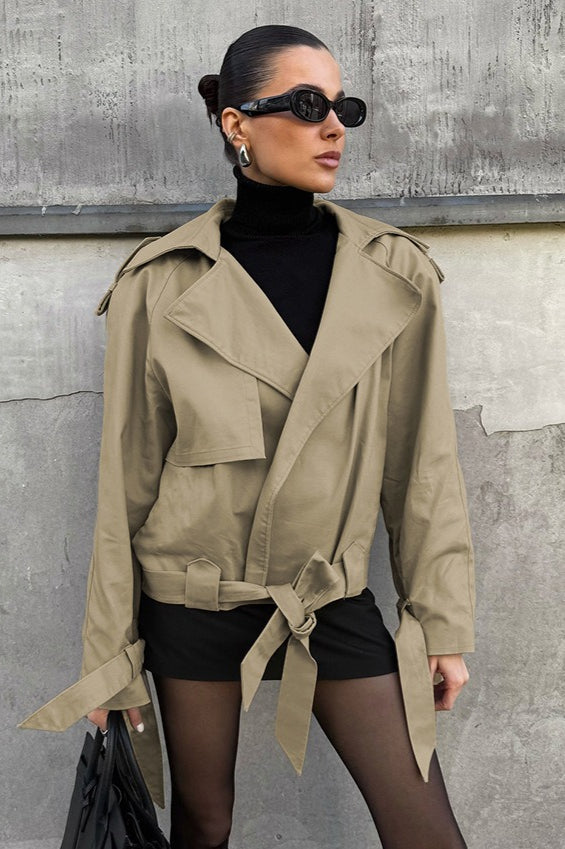 Luvik | Khaki Belte Trench Jakke
