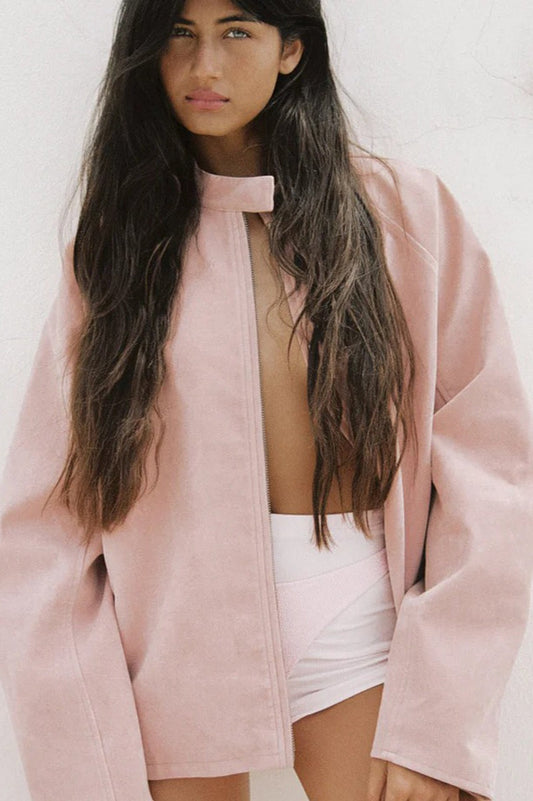 Luvik | Kaulushuopahöyhty Minimalistinen Takki