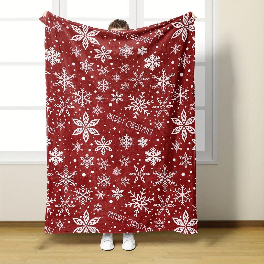 FestiveSnuggle - Luksus Jule Fleece Teppe for Høytiden Luvikno