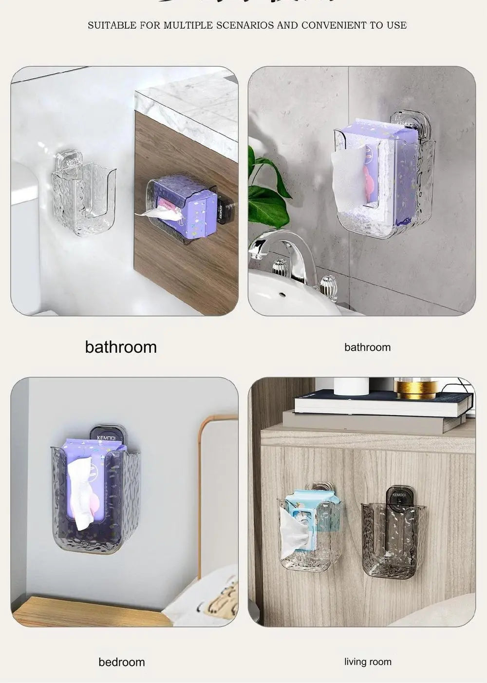 Luvikno | GlowFix Vegg Tissue Holder — Ikke mer kaos, badet ditt vil være stilfullt, rent og helt avslappende!