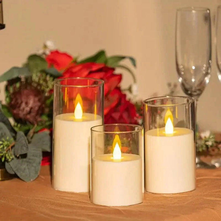 LED lys med fjernkontroll og timer i glassdesign | Luvikno
