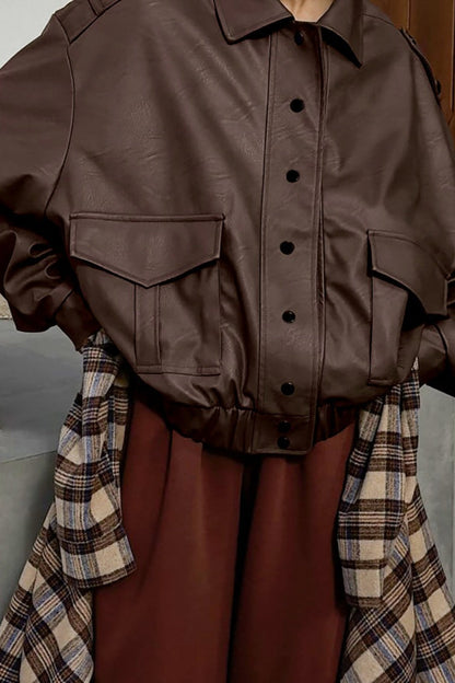 Luvik | Pitkähihaine nahkatakki