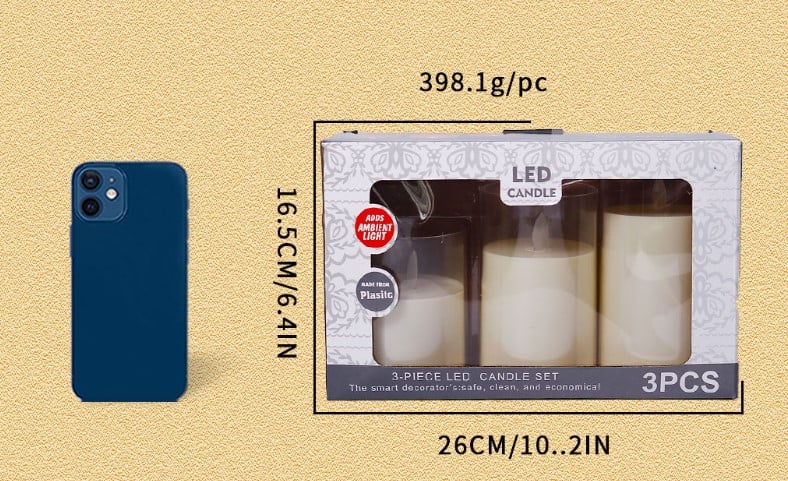 Luvikno | Ekte Uten Flamme Stearinlys LED Elektronisk Lys