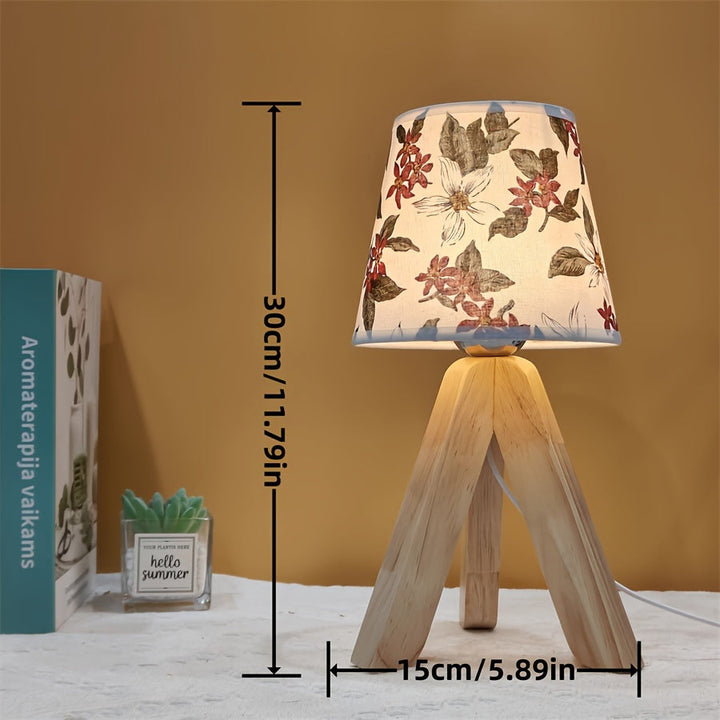 FloralGlow Lampe - Elegant LED Bordlampe med TreLuvikno