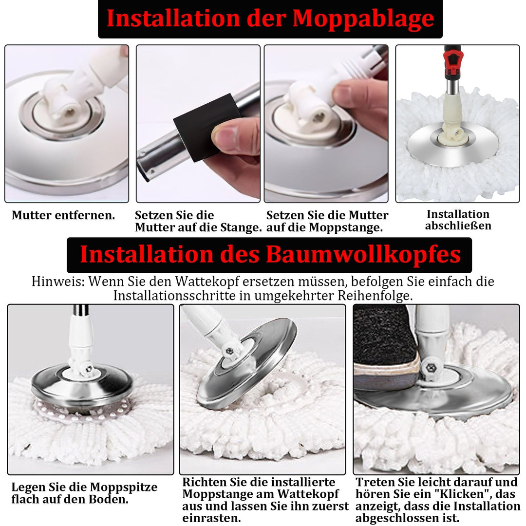Moppesett Gulvmopp med bøtte | Luvikno